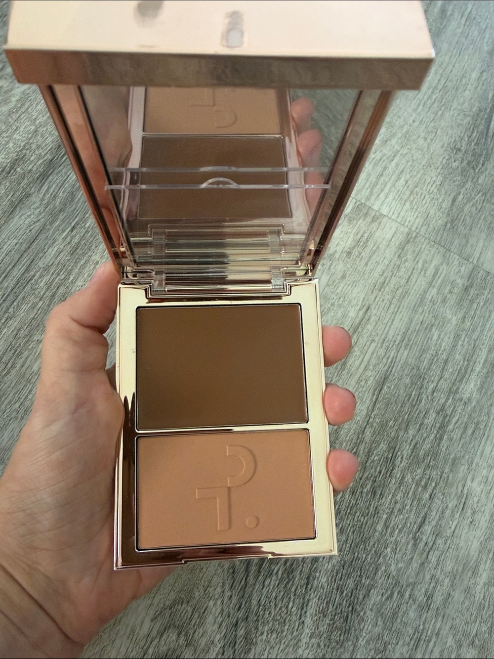 Patrick Ta Dual Bronzer & Contour Compact — Tan and Deep Brown